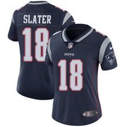 Wholesale Cheap Nike Patriots #18 Matt Slater Navy Blue Team Color Women's Stitched NFL Vapor Untouchable Limited Jersey