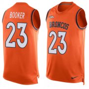 Wholesale Cheap Nike Broncos #23 Devontae Booker Orange Team Color Men's Stitched NFL Limited Tank Top Jersey