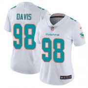 Wholesale Cheap Nike Dolphins #98 Raekwon Davis White Women's Stitched NFL Vapor Untouchable Limited Jersey