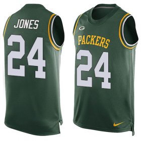 Wholesale Cheap Nike Packers #24 Josh Jones Green Team Color Men\'s Stitched NFL Limited Tank Top Jersey