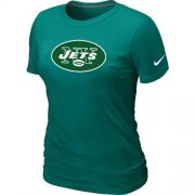 Wholesale Cheap Women's Nike New York Jets Logo NFL T-Shirt Light Green