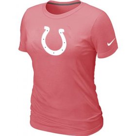 Wholesale Cheap Women\'s Nike Indianapolis Colts Pink Logo T-Shirt