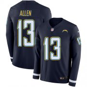 Wholesale Cheap Nike Chargers #13 Keenan Allen Navy Blue Team Color Men's Stitched NFL Limited Therma Long Sleeve Jersey