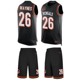 Wholesale Cheap Nike Bengals #26 Trae Waynes Black Team Color Men\'s Stitched NFL Limited Tank Top Suit Jersey