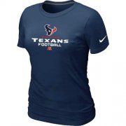 Wholesale Cheap Women's Nike Houston Texans Critical Victory NFL T-Shirt Dark Blue