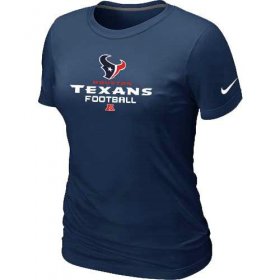 Wholesale Cheap Women\'s Nike Houston Texans Critical Victory NFL T-Shirt Dark Blue