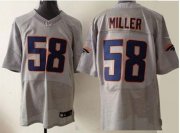 Wholesale Cheap Nike Broncos #58 Von Miller New Grey Shadow Men's Stitched NFL Elite Jersey