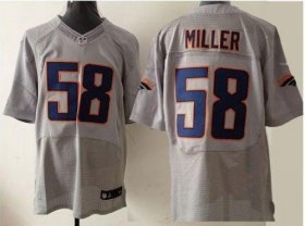 Wholesale Cheap Nike Broncos #58 Von Miller New Grey Shadow Men\'s Stitched NFL Elite Jersey