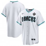 Men's Arizona Diamondbacks Blank White White 2023 World Series Cool Base Stitched Baseball Jersey