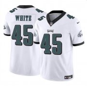 Cheap Men's Philadelphia Eagles #45 Devin White White 2023 F.U.S.E Vapor Untouchable Limited Football Stitched Jersey