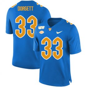 Wholesale Cheap Pittsburgh Panthers 33 Tony Dorsett Blue 150th Anniversary Patch Nike College Football Jersey