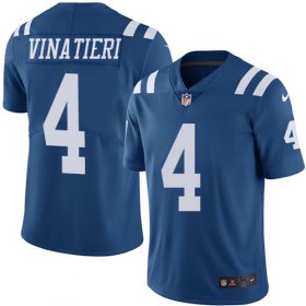 Wholesale Cheap Nike Colts #4 Adam Vinatieri Royal Blue Youth Stitched NFL Limited Rush Jersey