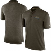 Wholesale Cheap Men's Detroit Lions Nike Olive Salute to Service Sideline Polo T-Shirt