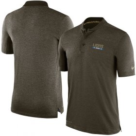 Wholesale Cheap Men\'s Detroit Lions Nike Olive Salute to Service Sideline Polo T-Shirt
