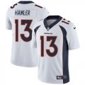 Wholesale Cheap Nike Broncos #13 KJ Hamler White Men's Stitched NFL Vapor Untouchable Limited Jersey