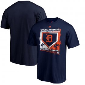 Wholesale Cheap Detroit Tigers Majestic 2019 Spring Training Base On Ball T-Shirt Navy