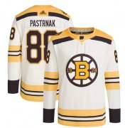 Cheap Men's Boston Bruins #88 David Pastrnak Cream 100th Anniversary Stitched Jersey