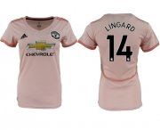 Wholesale Cheap Women's Manchester United #14 Lingard Away Soccer Club Jersey