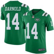 Wholesale Cheap Nike Jets #14 Sam Darnold Green Men's Stitched NFL Limited Rush Jersey