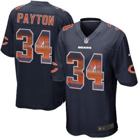Wholesale Cheap Nike Bears #34 Walter Payton Navy Blue Team Color Men\'s Stitched NFL Limited Strobe Jersey