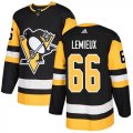 Wholesale Cheap Adidas Penguins #66 Mario Lemieux Black Home Authentic Stitched Youth NHL Jersey