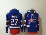 Wholesale Cheap Men's Buffalo Bills #27 Tre'Davious White NEW Blue Pocket Stitched NFL Pullover Hoodie