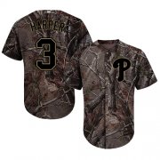 Wholesale Cheap Phillies #3 Bryce Harper Camo Realtree Collection Cool Base Stitched MLB Jersey