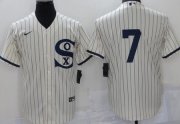 Wholesale Cheap Men's Chicago White Sox #7 Tim Anderson Cream 2021 Field of Dreams Cool Base Jersey