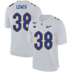 Wholesale Cheap Pittsburgh Panthers 38 Ryan Lewis White 150th Anniversary Patch Nike College Football Jersey