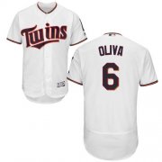 Wholesale Cheap Twins #6 Tony Oliva White Flexbase Authentic Collection Stitched MLB Jersey