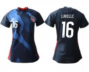 Wholesale Cheap Women 2020-2021 Season National Team America away aaa 16 blue Soccer Jerseys