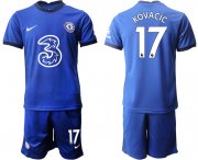 Wholesale Cheap Men 2020-2021 club Chelsea home 17 blue Soccer Jerseys