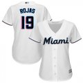 Wholesale Cheap Marlins #19 Miguel Rojas White Home Women's Stitched MLB Jersey