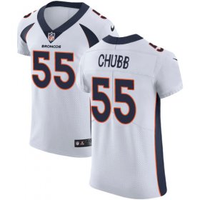 Wholesale Cheap Nike Broncos #55 Bradley Chubb White Men\'s Stitched NFL Vapor Untouchable Elite Jersey