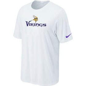 Wholesale Cheap Nike Minnesota Vikings Authentic Logo NFL T-Shirt White