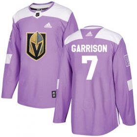 Wholesale Cheap Adidas Golden Knights #7 Jason Garrison Purple Authentic Fights Cancer Stitched Youth NHL Jersey