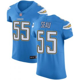 Wholesale Cheap Nike Chargers #55 Junior Seau Electric Blue Alternate Men\'s Stitched NFL Vapor Untouchable Elite Jersey