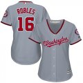 Wholesale Cheap Nationals #16 Victor Robles Grey Road Women's Stitched MLB Jersey