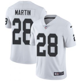 Wholesale Cheap Nike Raiders #28 Doug Martin White Men\'s Stitched NFL Vapor Untouchable Limited Jersey