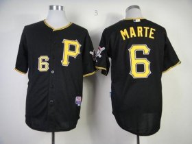 Wholesale Cheap Pirates #6 Starling Marte Black Cool Base Stitched MLB Jersey