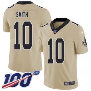 Wholesale Cheap Nike Saints #10 Tre'Quan Smith Gold Men's Stitched NFL Limited Inverted Legend 100th Season Jersey