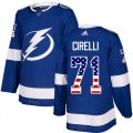 Cheap Adidas Lightning #71 Anthony Cirelli Blue Home Authentic USA Flag Youth Stitched NHL Jersey