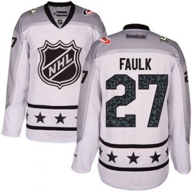 Wholesale Cheap Hurricanes #27 Justin Faulk White 2017 All-Star Metropolitan Division Women\'s Stitched NHL Jersey