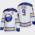 Cheap Buffalo Sabres #9 Jack Eichel Men's Adidas 2020-21 Away Authentic Player Stitched NHL Jersey White