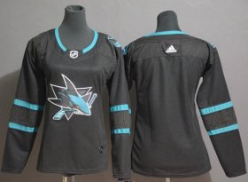 Wholesale Cheap Adidas Sharks Blank Black Alternate Authentic Stitched Youth NHL Jersey
