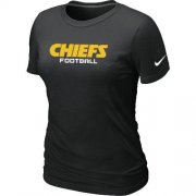 Wholesale Cheap Women's Nike Kansas City Chiefs Sideline Legend Authentic Font T-Shirt Black