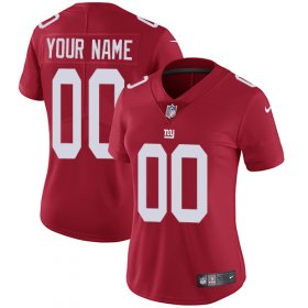 Wholesale Cheap Nike New York Giants Customized Red Alternate Stitched Vapor Untouchable Limited Women\'s NFL Jersey
