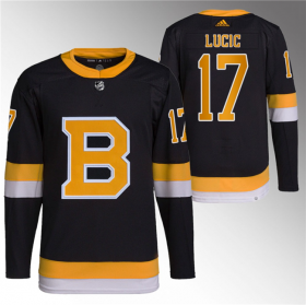 Wholesale Cheap Men\'s Boston Bruins #17 Milan Lucic Black Home Breakaway Stitched Jersey