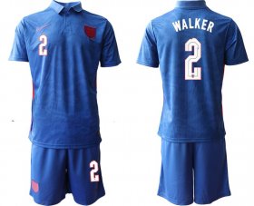 Wholesale Cheap Men 2020-2021 European Cup England away blue 2 Nike Soccer Jersey