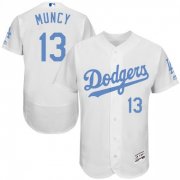 Wholesale Cheap Dodgers #13 Max Muncy White Flexbase Authentic Collection Father's Day Stitched MLB Jersey